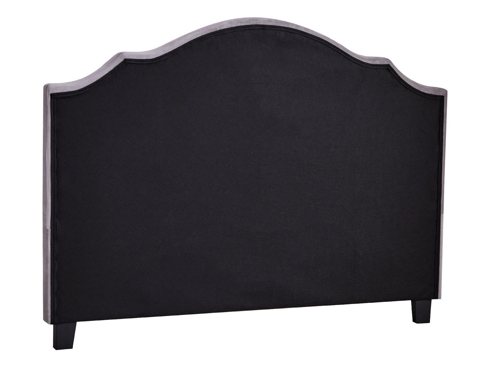 Lavaca Velvet Headboard Light Grey - Double