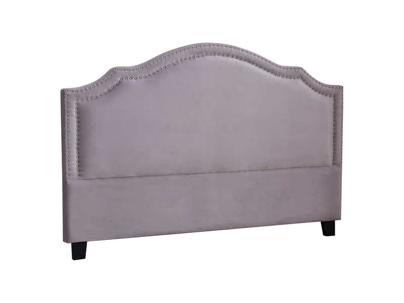 Lavaca Velvet Headboard Light Grey - King