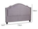 Headboard NZK Velvet Light Grey