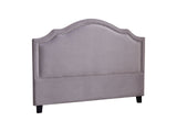 DS Headboard Queen Velvet Light Grey