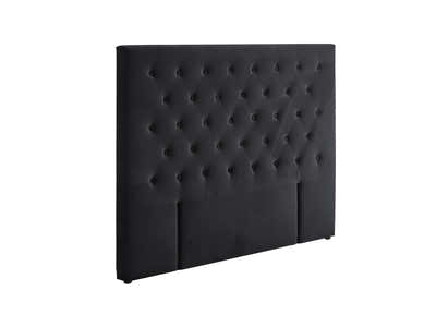 Rakel Headboard Double Velvet Black