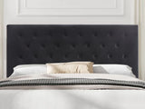 Rakel Headboard Double Velvet Black