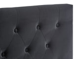 Rakel Headboard Double Velvet Black