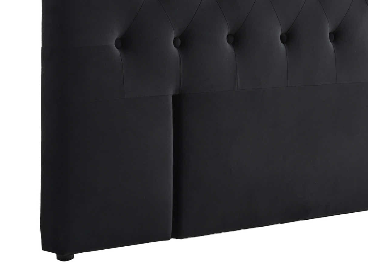 Rakel Headboard Double Velvet Black