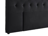 Rakel Headboard Double Velvet Black