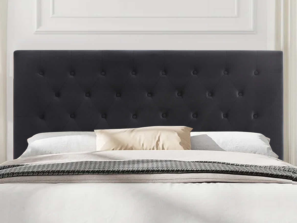 Rakel Velvet Headboard Black- King