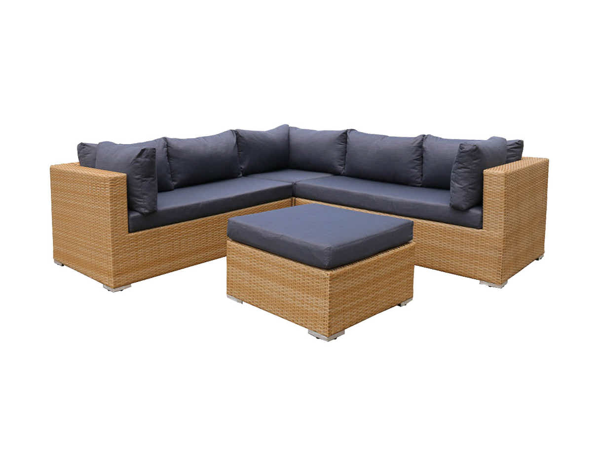 Rimini 4-Piece Lounge Set - Sand + Grey