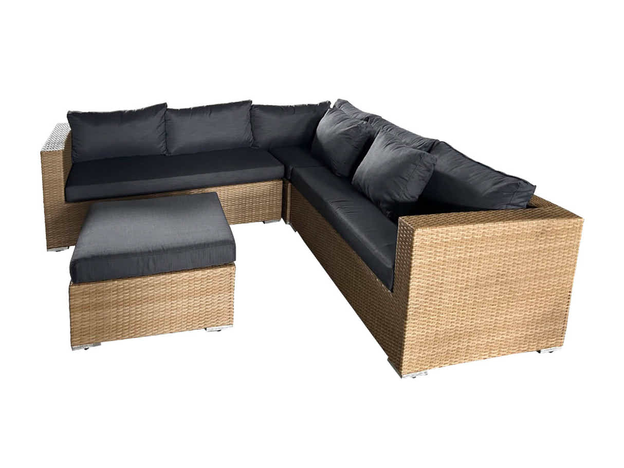 Rimini 4-Piece Lounge Set - Sand + Grey