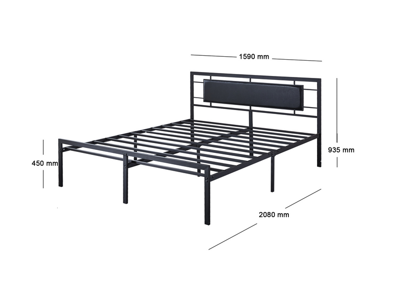 Dakota Metal Bed Frame - Queen