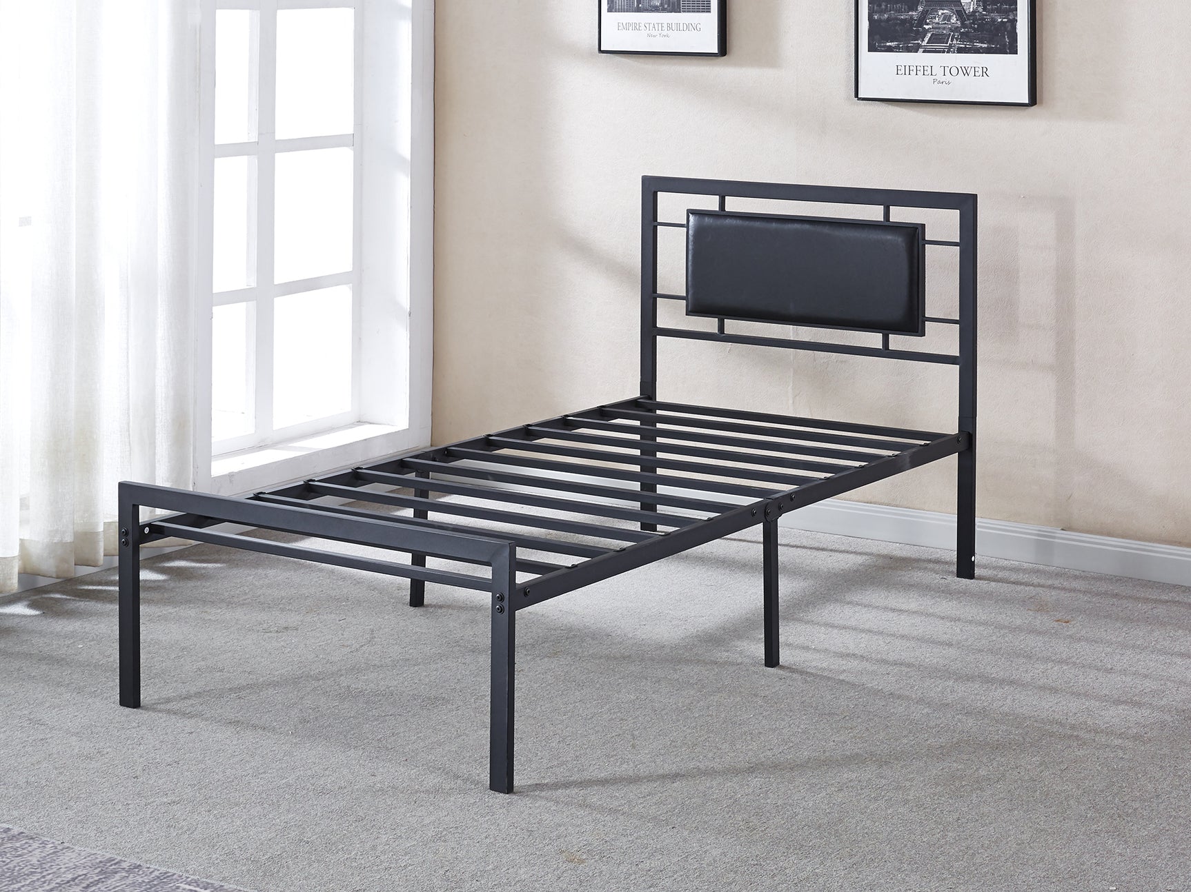 Dakota Metal Bed With Bonnell21 Mattress Combo - Single