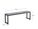 DS Marble Look Dining Table Set With 1.6M Table and 2x Bench Grey