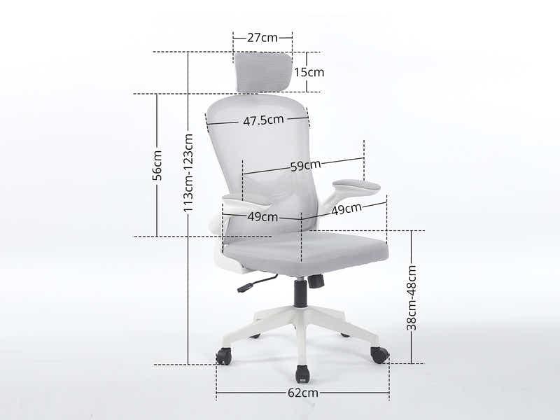 Ergo Office Chair 094 grey and white