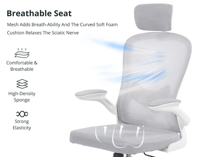 Ergo Office Chair 094 grey and white