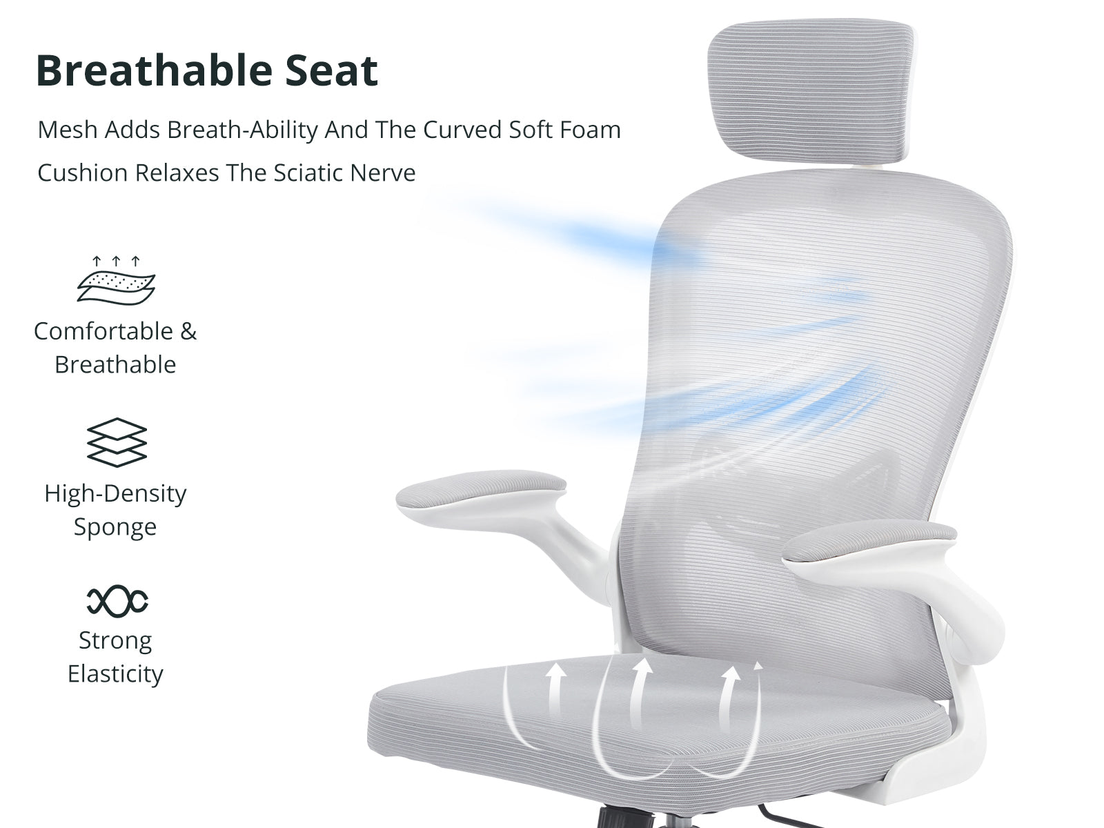Ergo Office Chair 094 grey and white