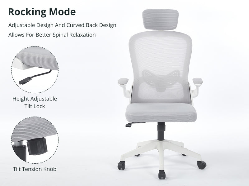 Ergo Office Chair 094 grey and white