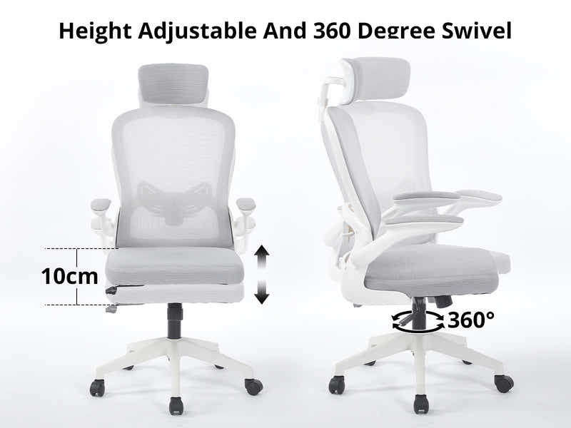 Ergo Office Chair 094 grey and white