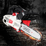 DS NA Giantz 25cc Petrol Chainsaw 10" Bar E-Start Tree Pruning Chain Saw
