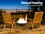 Fire Pit 90*27cm steel rusty
