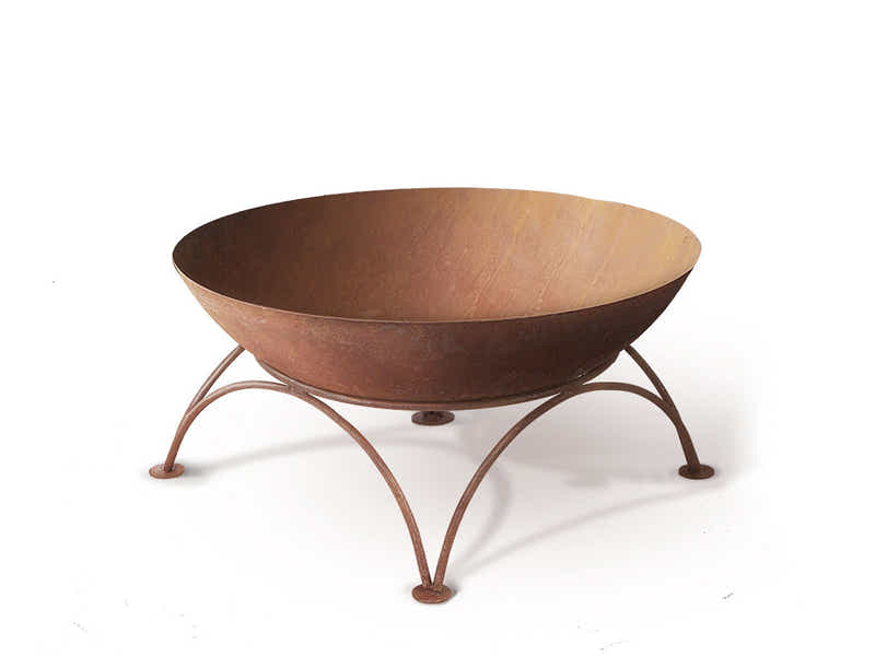Steel Fire Pit Bowl with Rust Finish - 70cm x 40cm