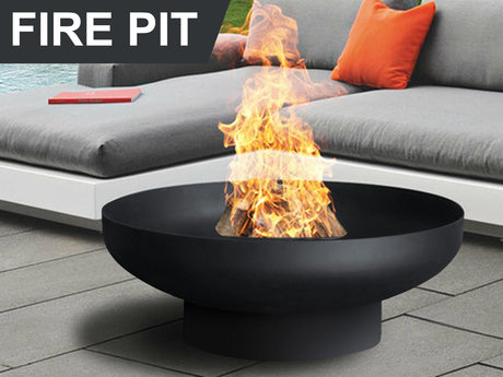 Fire Pit 70*26 cm steel black
