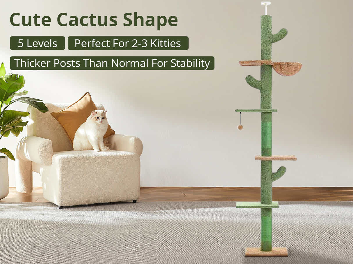 Cat Tree Floor to Ceiling 2.65m