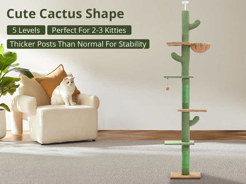 DS Cat Tree Floor to Ceiling 2.65m