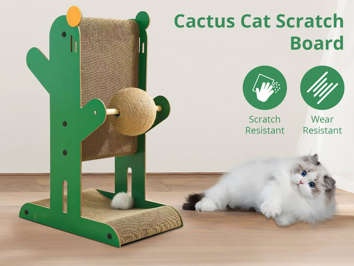 Cat Scratching Post Green