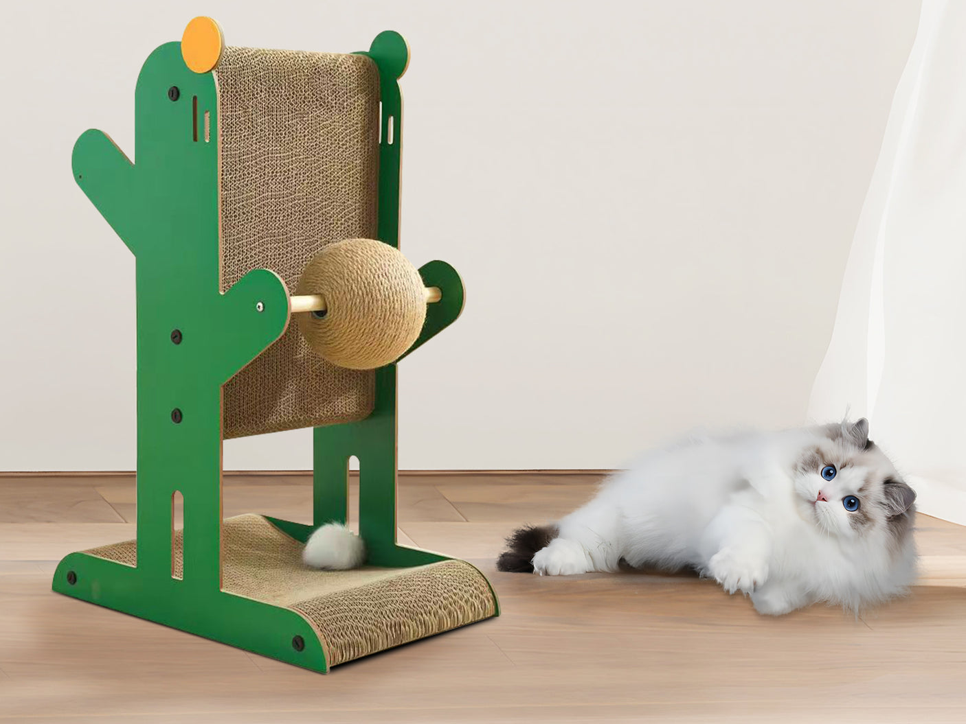 Cat Scratching Post Green