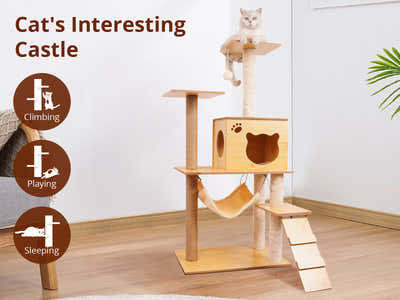 Cat Tree Wooden 1.27m