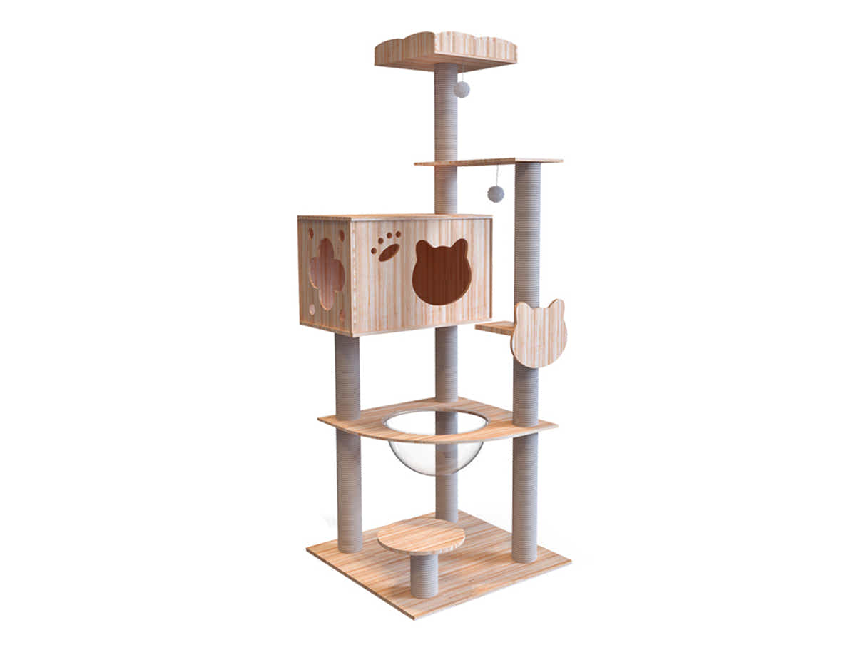 Cat Tree Wooden 1.65m