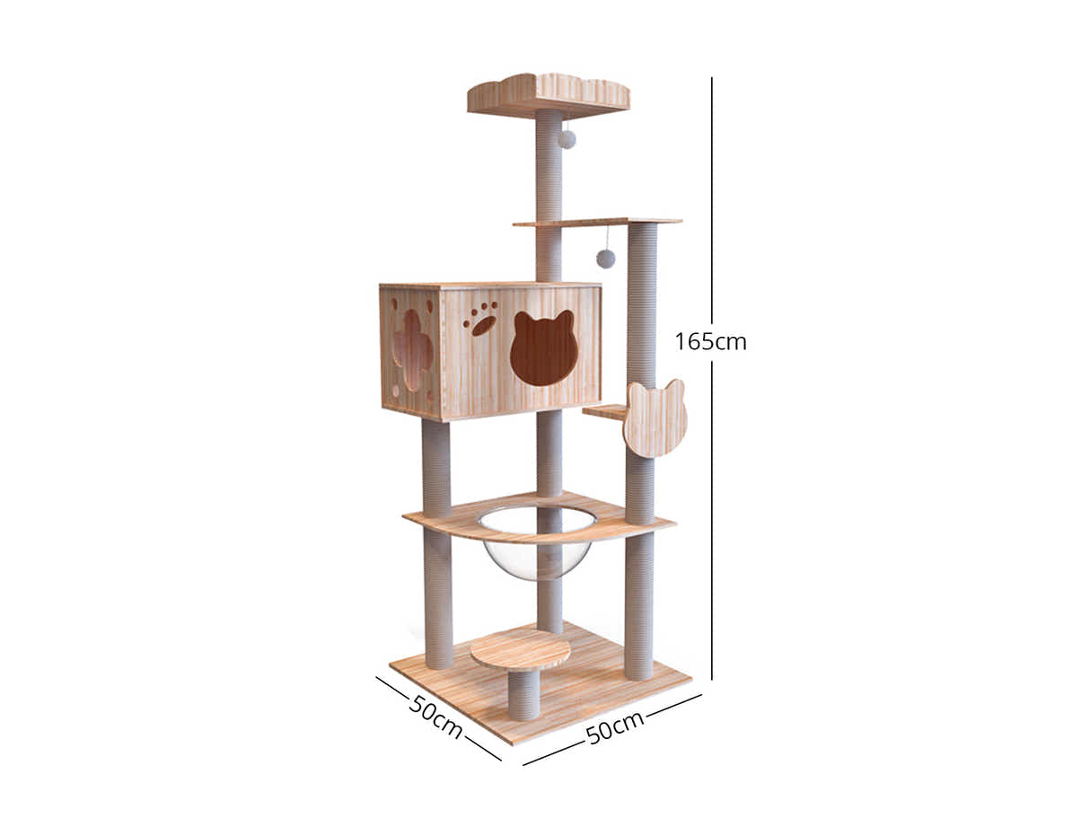 Cat Tree Wooden 1.65m