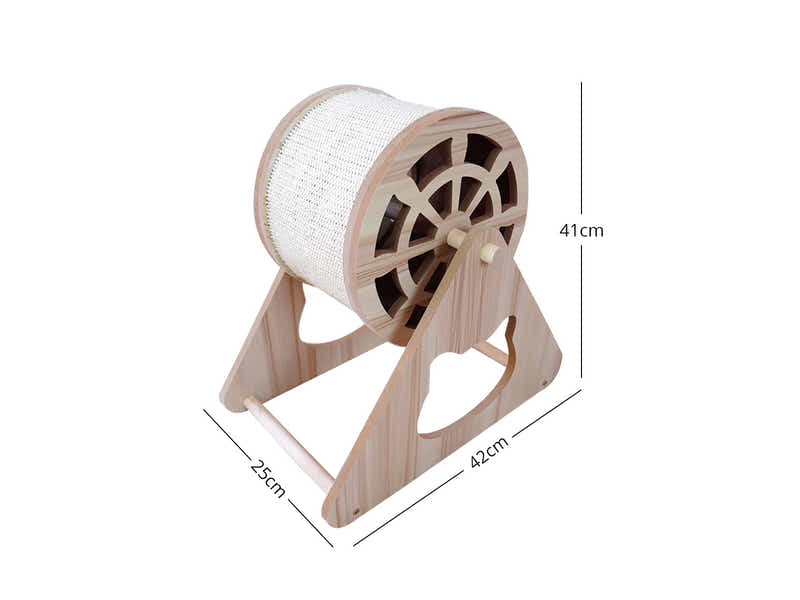 Wooden Cat Scratching Wheel