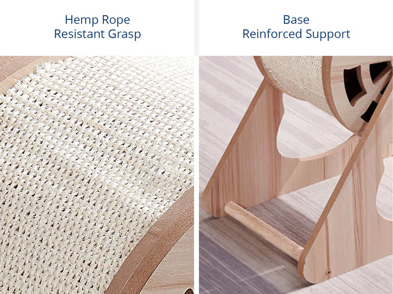 Wooden Cat Scratching Wheel