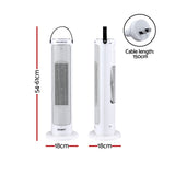 DS NA Devanti 2000W Ceramic Tower Heater Space Heaters Oscillating Indoor White