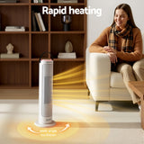 DS NA Devanti 2000W Ceramic Tower Heater Space Heaters Oscillating Indoor White