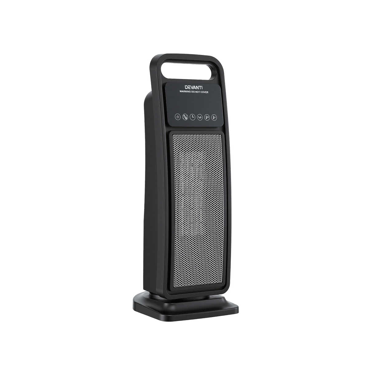 DS NA Devanti 2000W Ceramic Tower Heater Space Heaters Indoor Oscillating Black