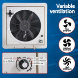 Caravan Air Vent Roof Hatch 12V Shower Fan Reversible Airlfow