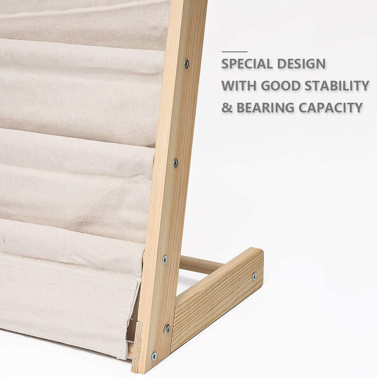 DS BS 6 Tier Wooden Kids Book Rack Organizer