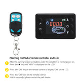 Diesel Air Heater 12-24V 2KW Remote Control for Car Bus RV Black