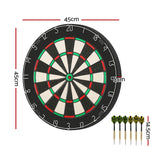 DS NA 18" Dartboard Dart Board with Steel Darts Competition Party Game