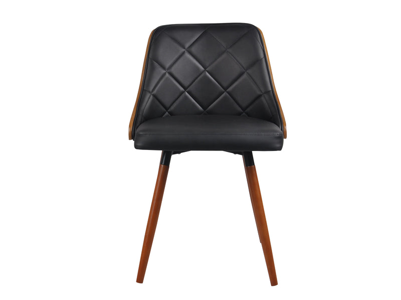 Bentwood Black PU Leather Dining Chair
