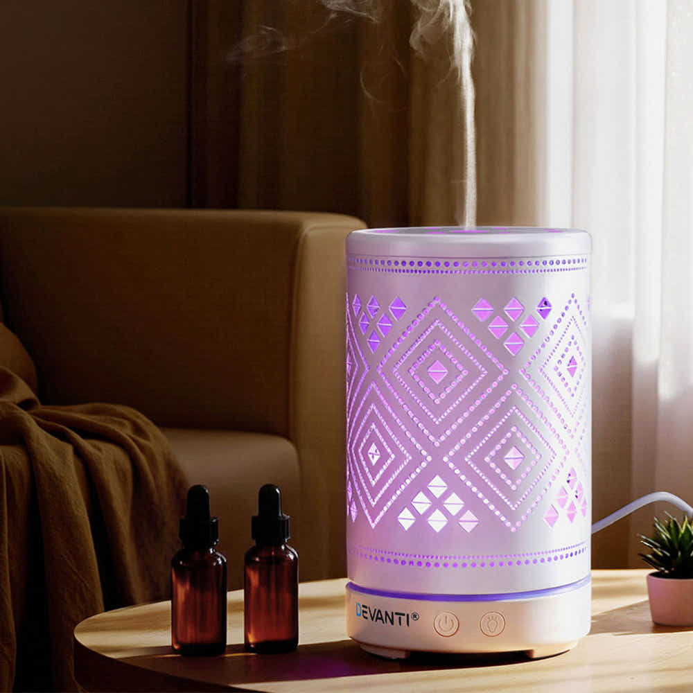 DS NA Devanti Ultrasonic Aroma Diffuser Aromatherapy 100ml LED Lights