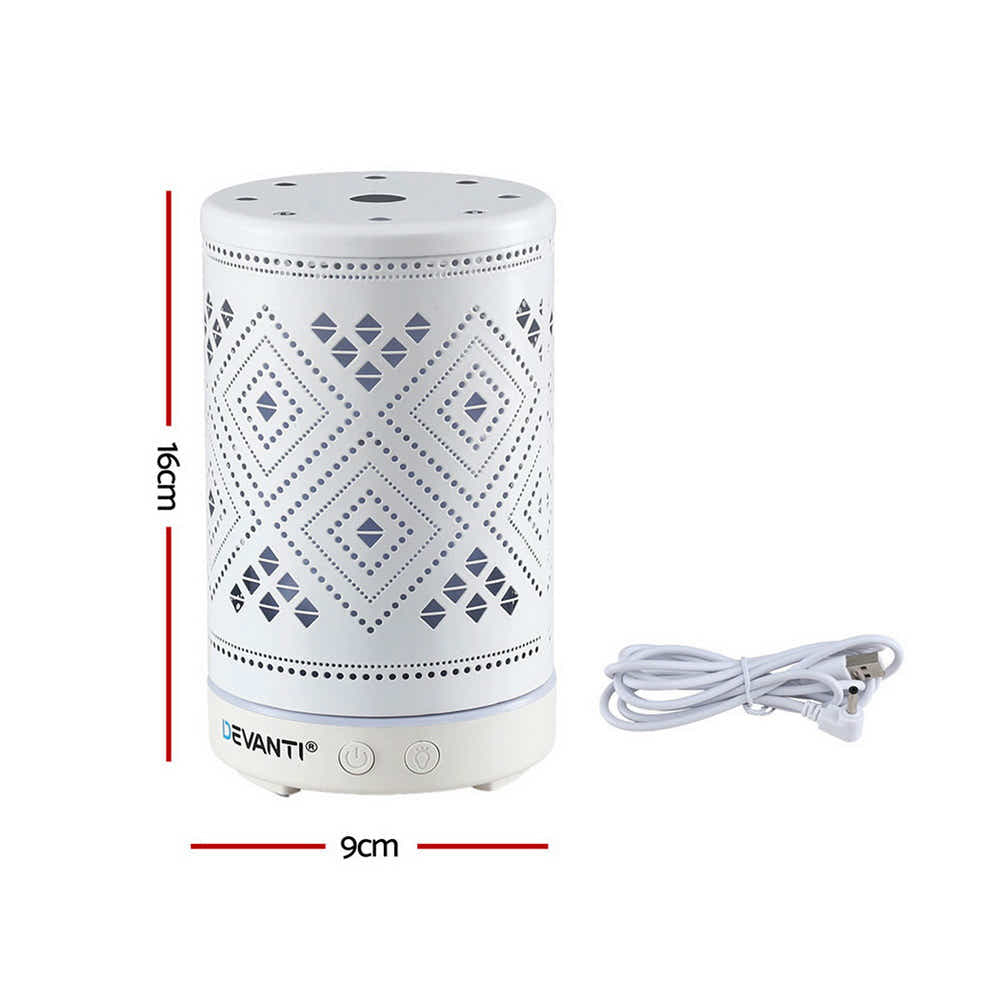 DS NA Devanti Ultrasonic Aroma Diffuser Aromatherapy 100ml LED Lights