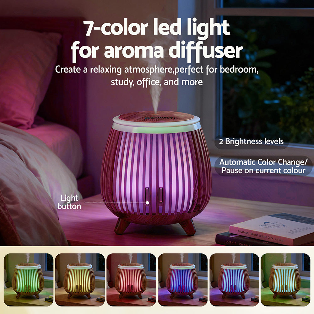 DS NA Devanti Ultrasonic Aroma Diffuser Aromatherapy 140ml LED Lights ...