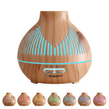DS NA Devanti Ultrasonic Aroma Diffuser Aromatherapy 400ml LED Lights wood grain