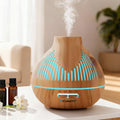 DS NA Devanti Ultrasonic Aroma Diffuser Aromatherapy 400ml LED Lights wood grain