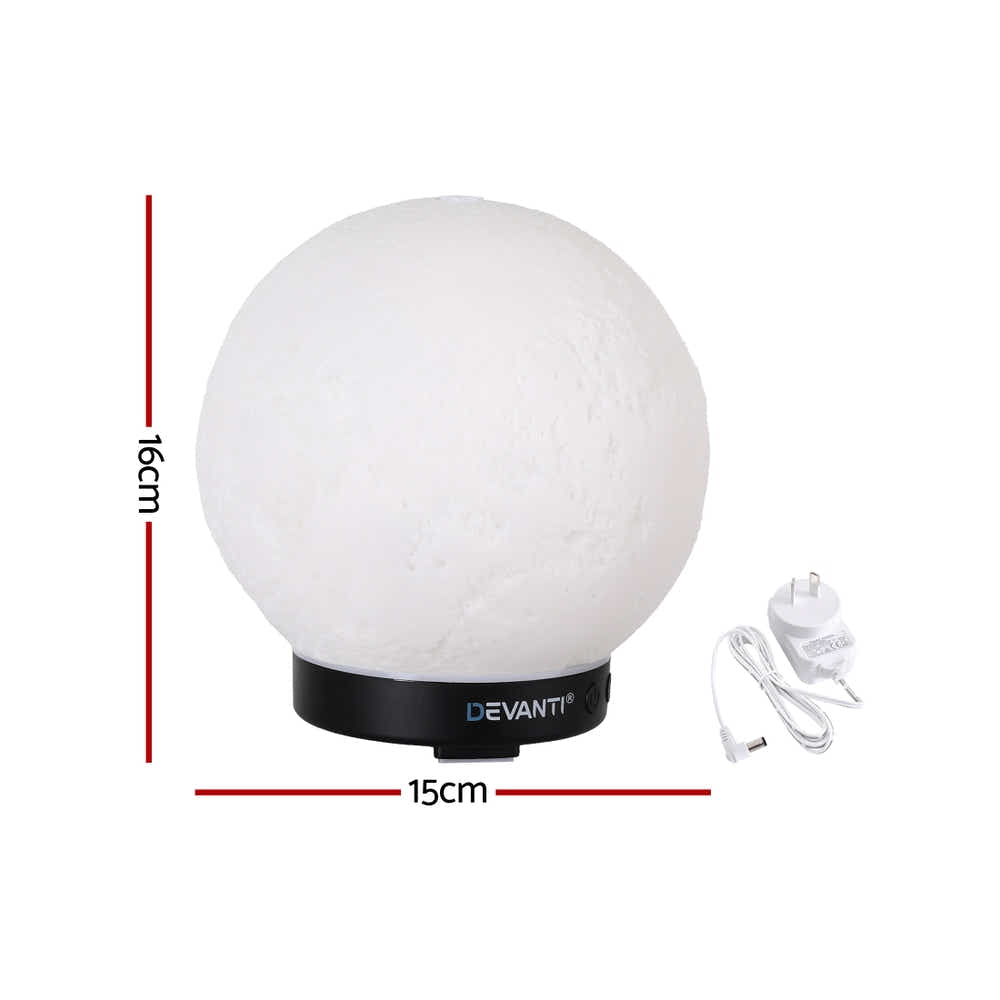 DS NA Devanti Ultrasonic Aroma Diffuser Aromatherapy Moon Lamp 100ml