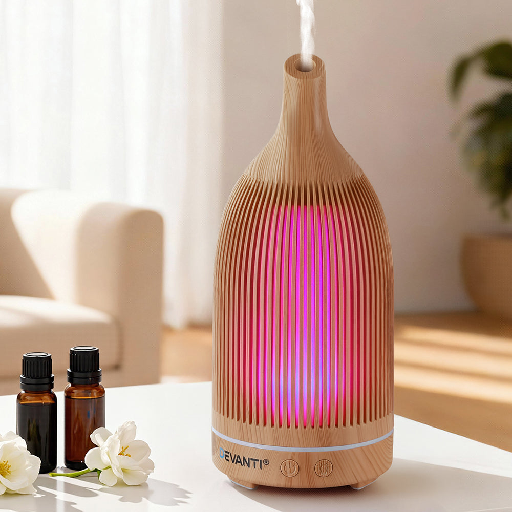 DS NA Devanti Ultrasonic Aroma Diffuser Aromatherapy 200ml LED Lights ...