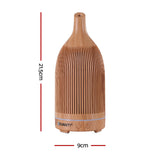 DS NA Devanti Ultrasonic Aroma Diffuser Aromatherapy 200ml LED Lights wood grain