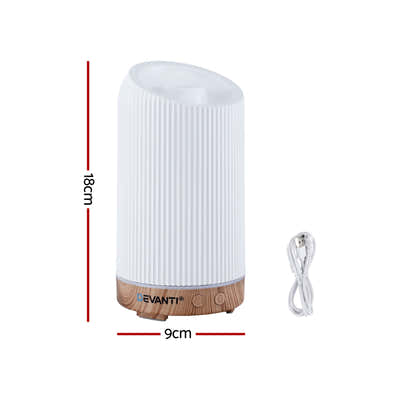DS NA Devanti Ultrasonic Aroma Diffuser Aromatherapy 200ml LED Lights